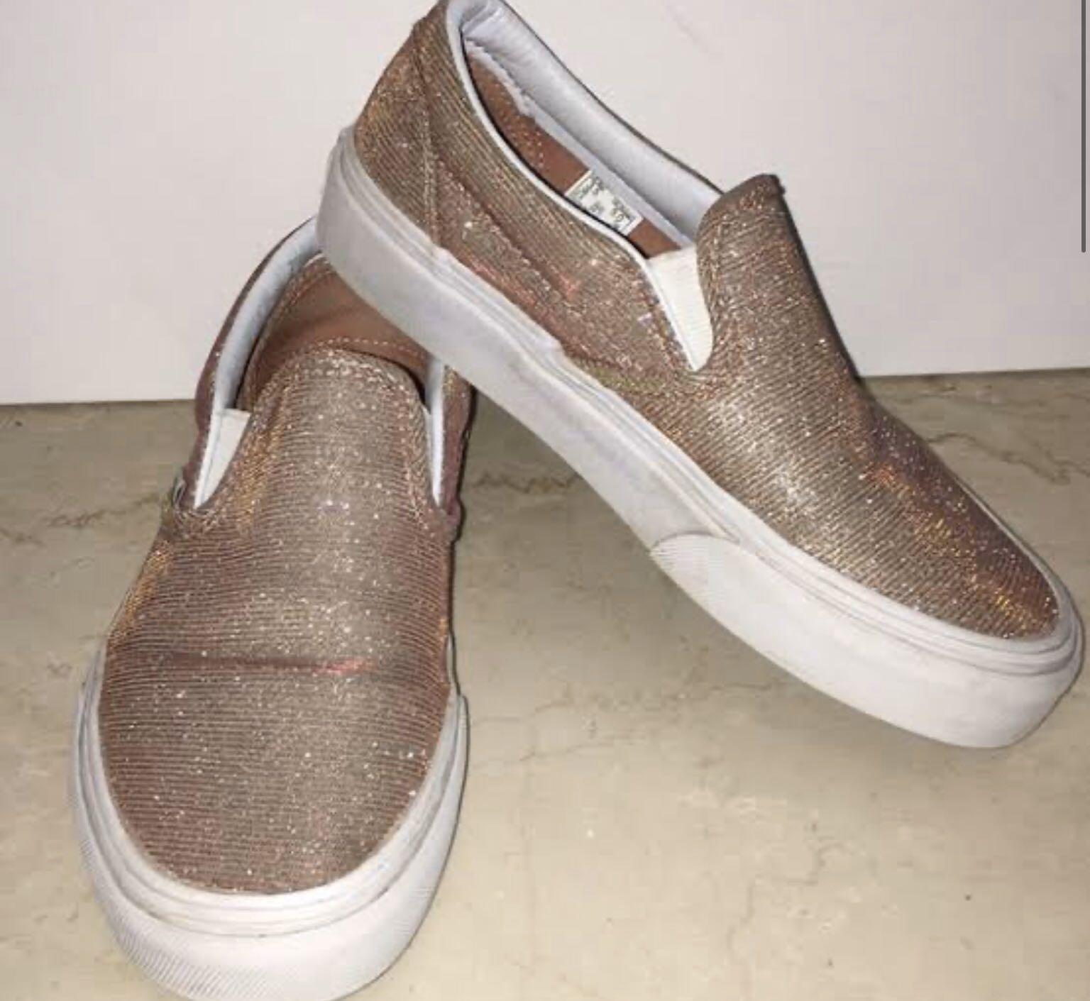 Gold vans slip on Clearance