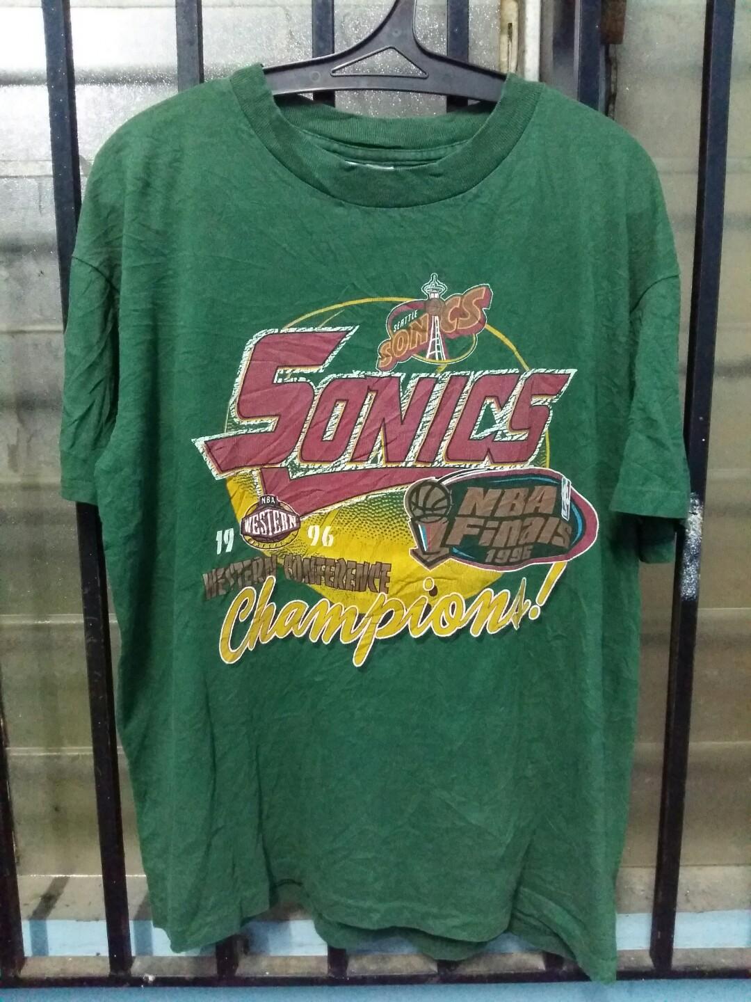 Vintage Seattle Sonics NBA finals 1996 shirt, Men's Fashion, Tops & Sets,  Tshirts & Polo Shirts on Carousell