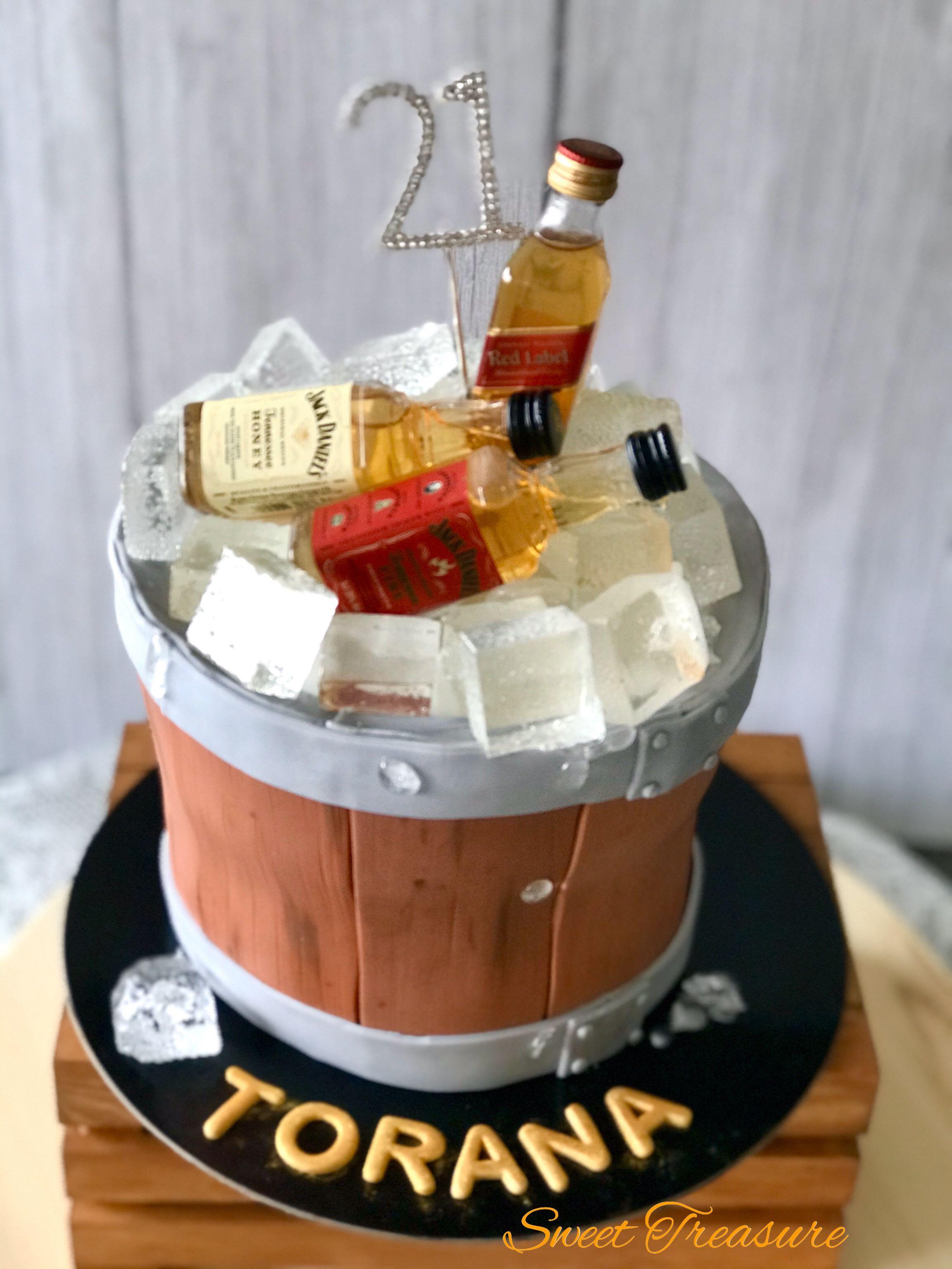 Sugar Sweet Cakes and Treats: Wine Bottle In a Crate Cake