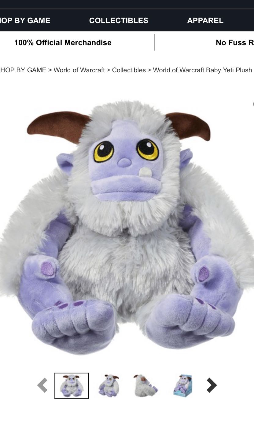 World of Warcraft Baby Yeti Plush