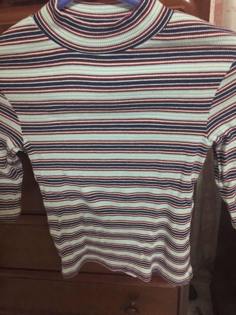 zara striped turtleneck