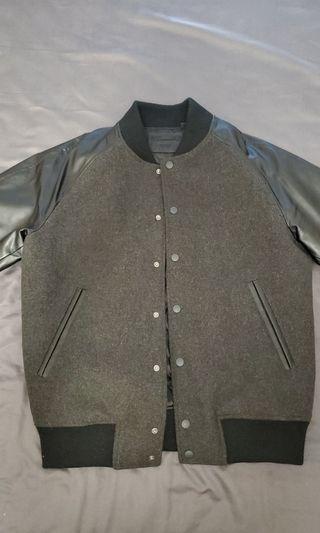Uniqlo Leather Sleeve Varsity SMALL SIZE
