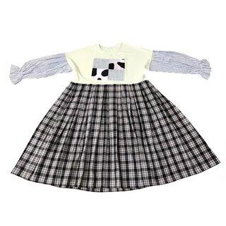 🐷預購  Remake 乳牛拼布燈籠袖格紋洋裝