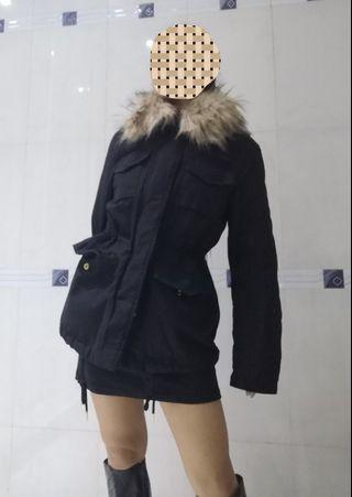 H&M Winter Parka Jacket with Detachable Fur