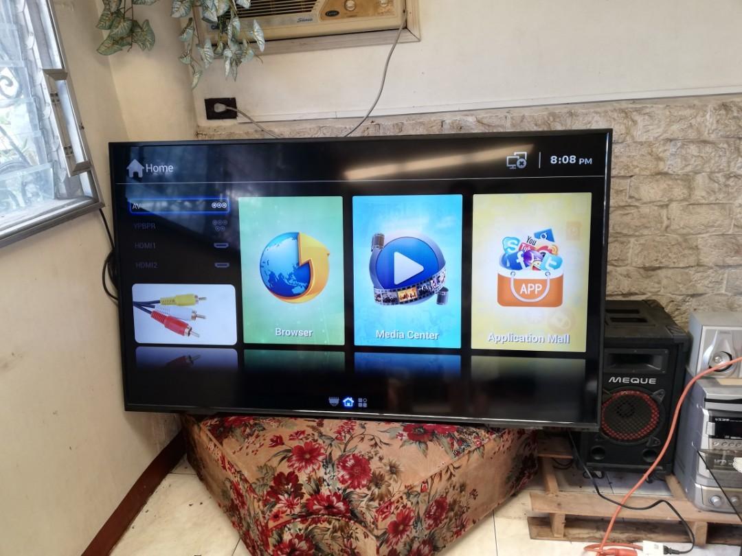 65in Smart TV (Category: TV) located in Quezon City. Submitted by happyearth.2051fc (Listing ID 257732090, Image 2). Description: 65in MyView LED Smart TV 1+yr seldom used A1 Condition with new backlite Best 4 Family Entertainment With Bracket, Stand, Remote RFS : excess appliance Slightly nego, cash basis Bagbag Nova QC area 09228883623.