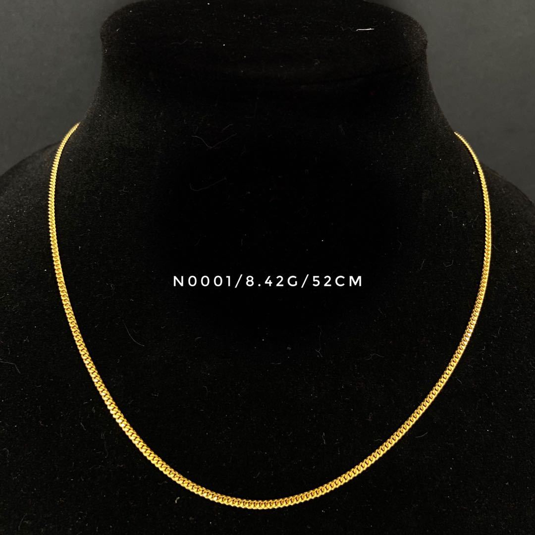 916 Solid Gold Necklace 8.42g 52cm
