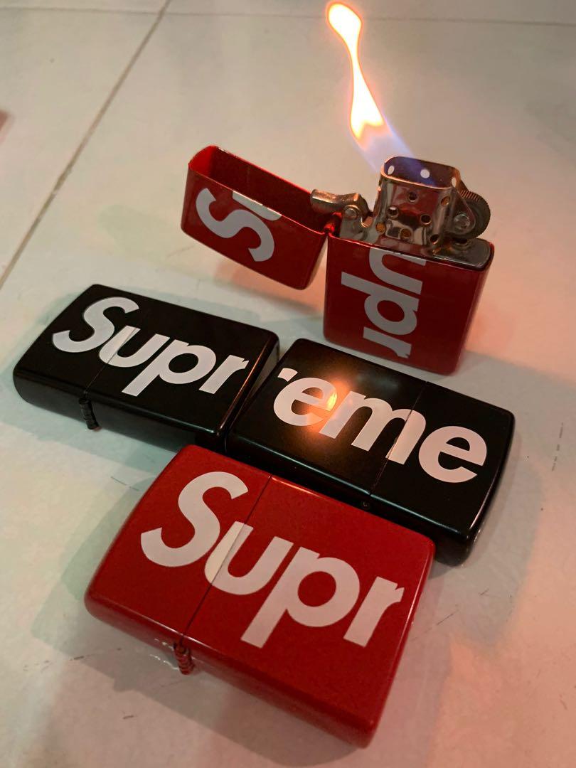 ? Supreme Zippo Lighter (Red/Black), Luxury, Accessories on Carousell