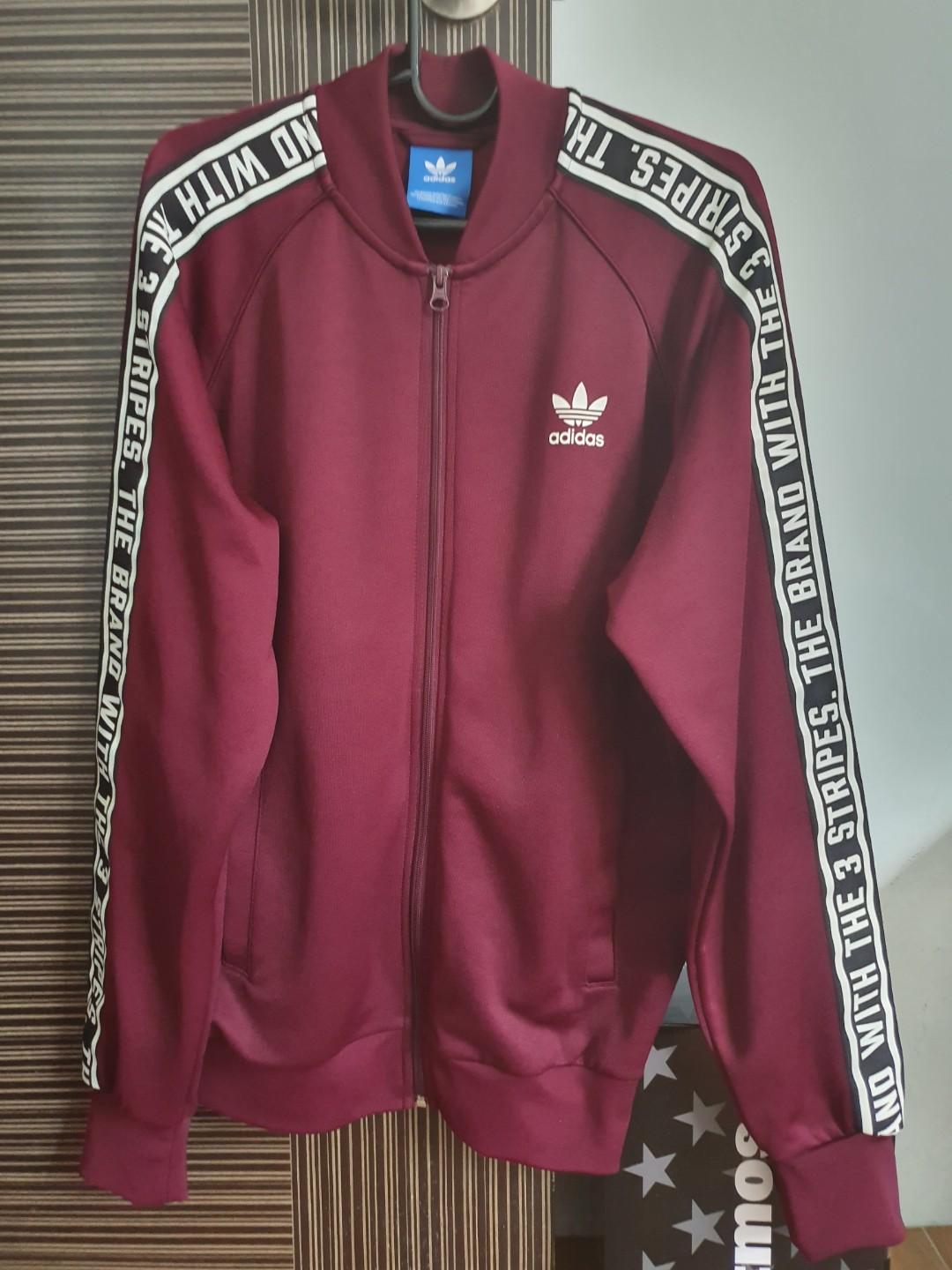Adidas jacket maroon 2025