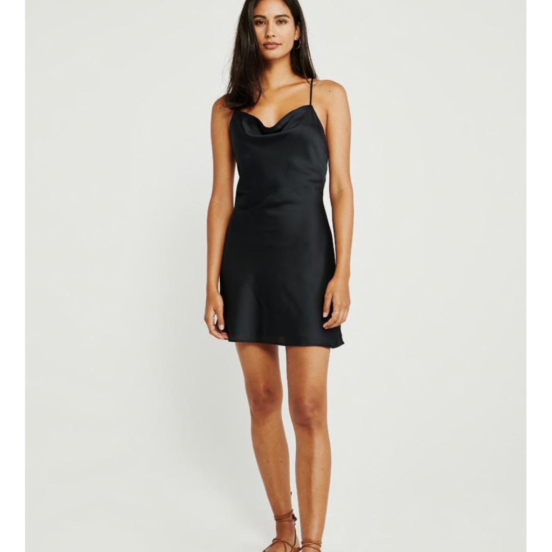 cowl neck slip dress abercrombie