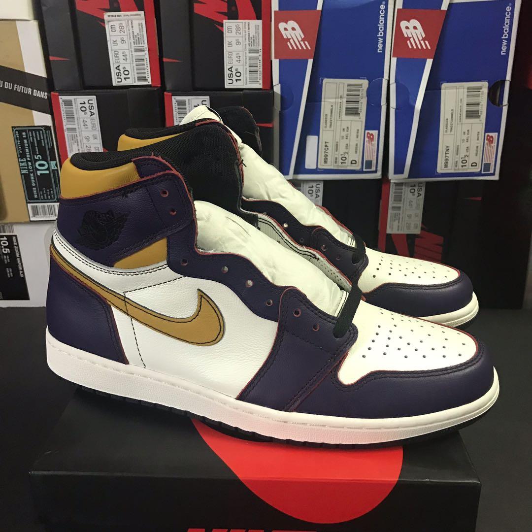 Jordan 1 sb lakers uk on sale