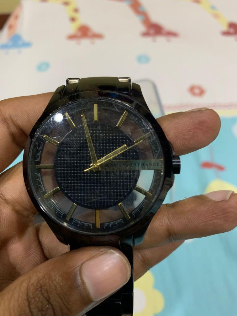 Armani exchange see through watch sales