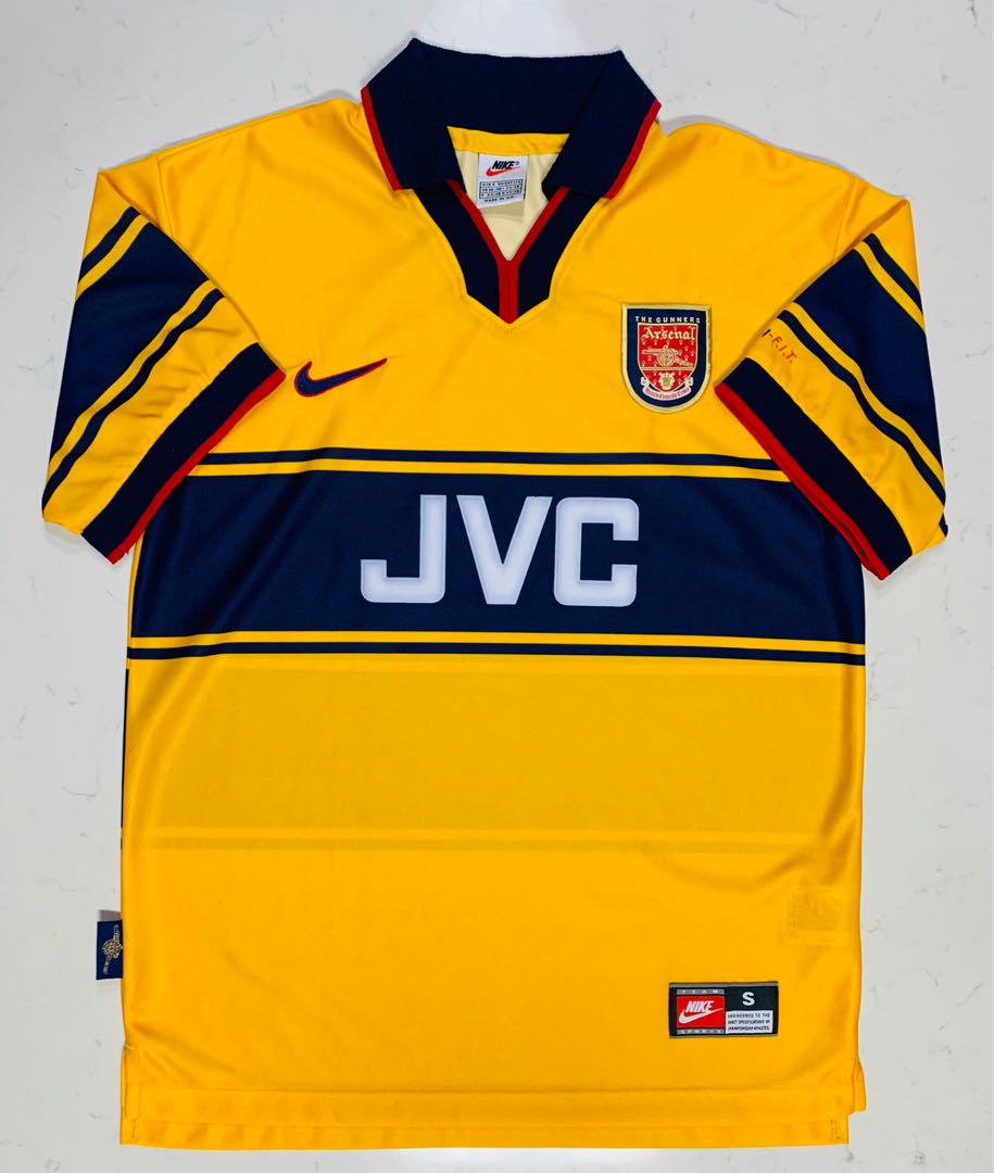 Arsenal Away 1997 1998 1999 Nike Jvc S Sports Sports Apparel On Carousell