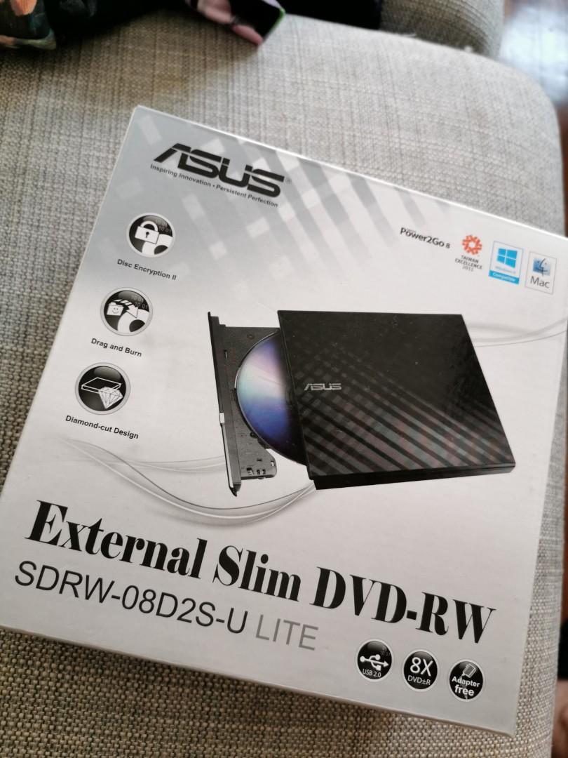 Asus Sdrw 08d2s U Lite Dblk External Dvd Writer Electronics Computer Parts Accessories On Carousell