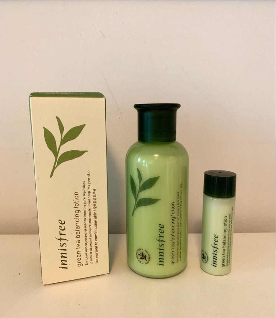 BNIB Innisfree Green Tea Balancing Lotion 160ml + Free Travel Size