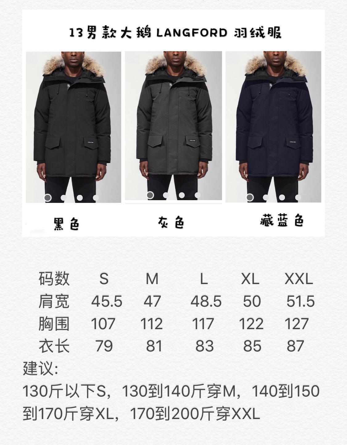 BNWT Authentic Canada Goose 13 Langford Down Jacket