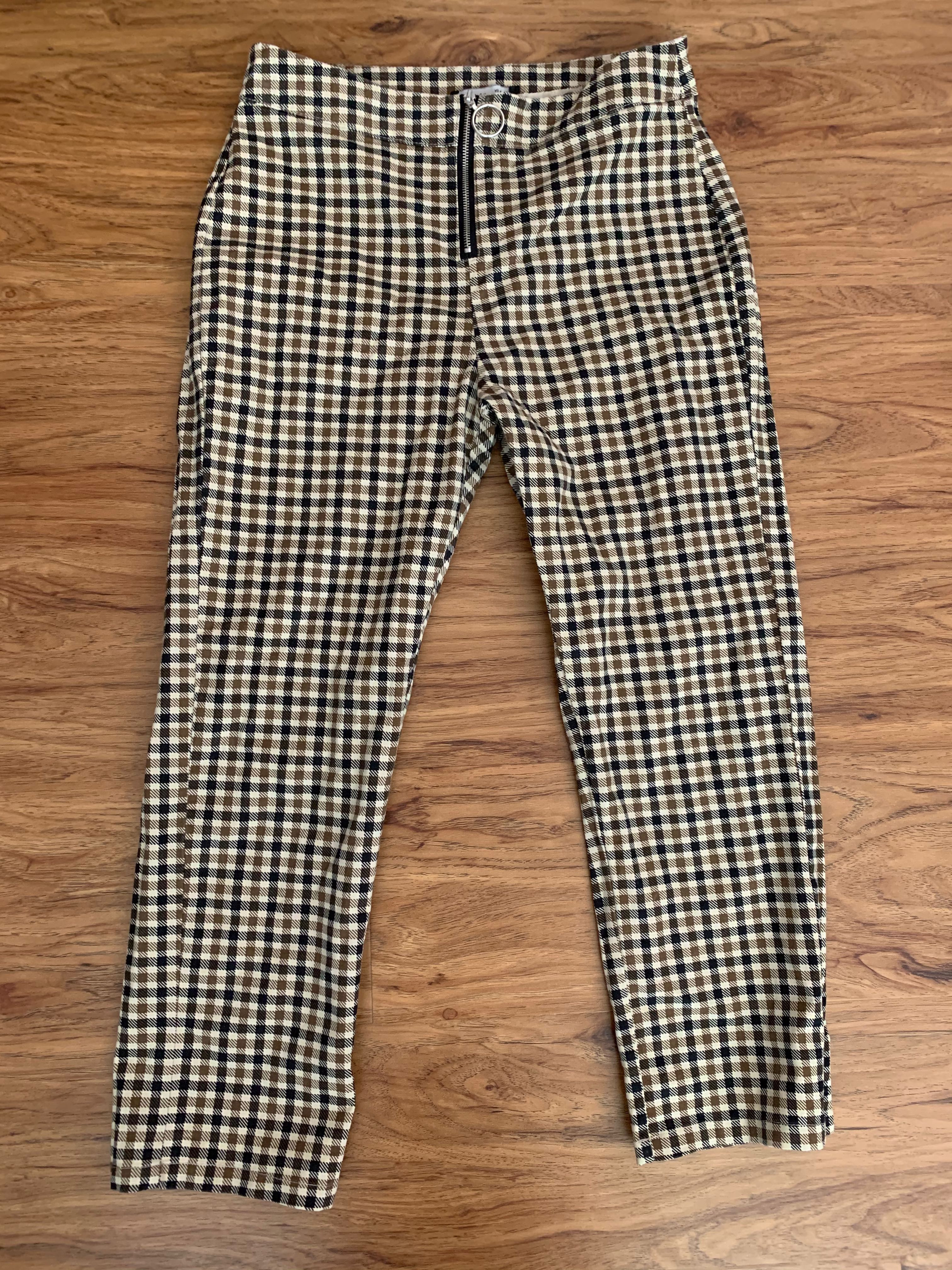 Checkered pants outlet cotton on
