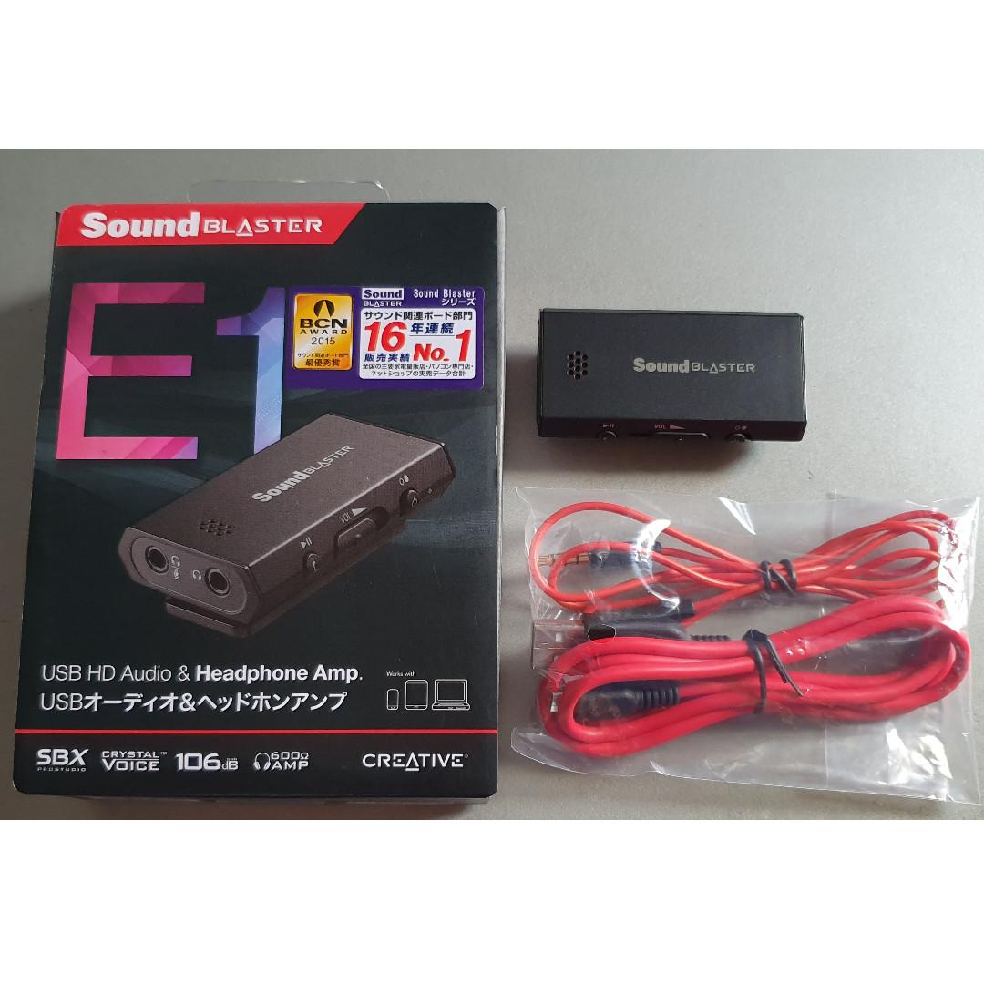 Creative Sound Blaster E1 Portable Headphone Amplifier USB DAC