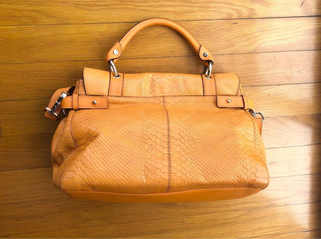Dissona full leather orange bag 8/10 new, Women's Fashion, Bags & Wallets,  Cross-body Bags on Carousell