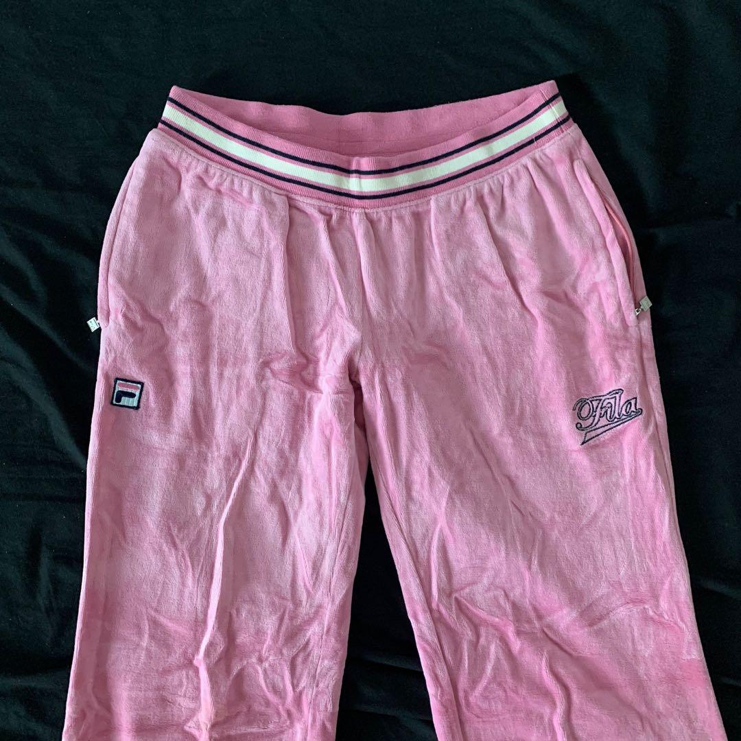 pink suede fila