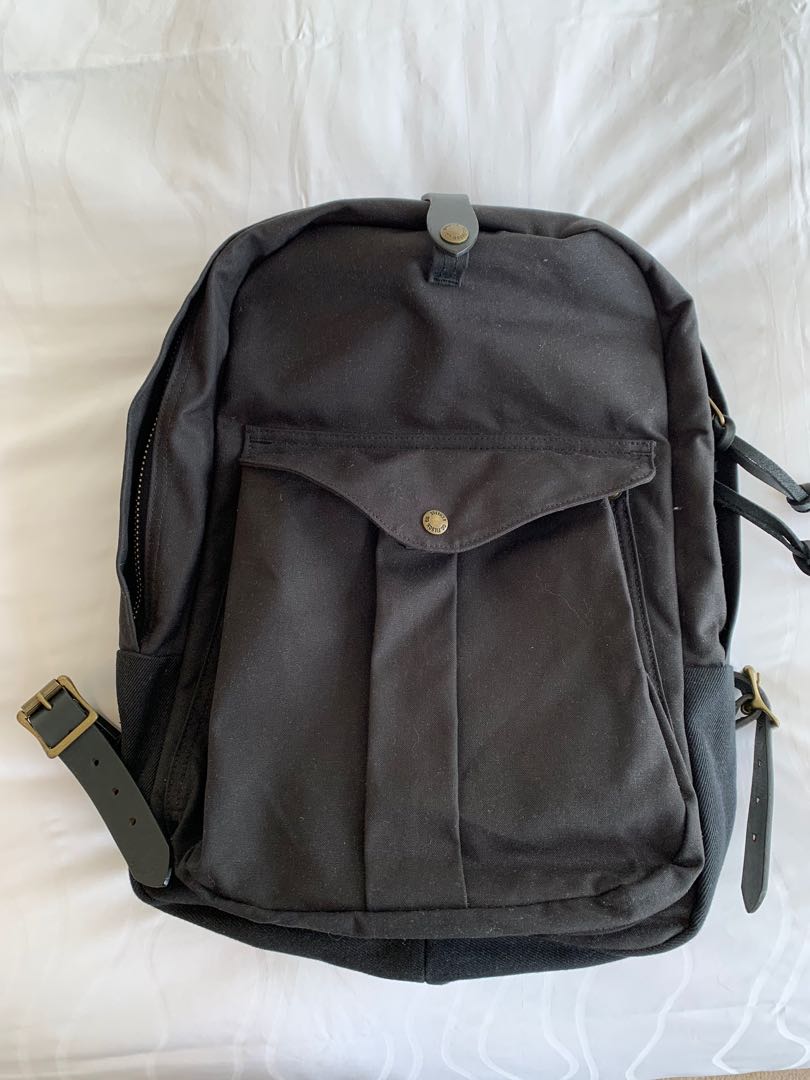 Filson Journeyman Black Waxed Canvas Backpack, Men's Fashion, Bags ...
