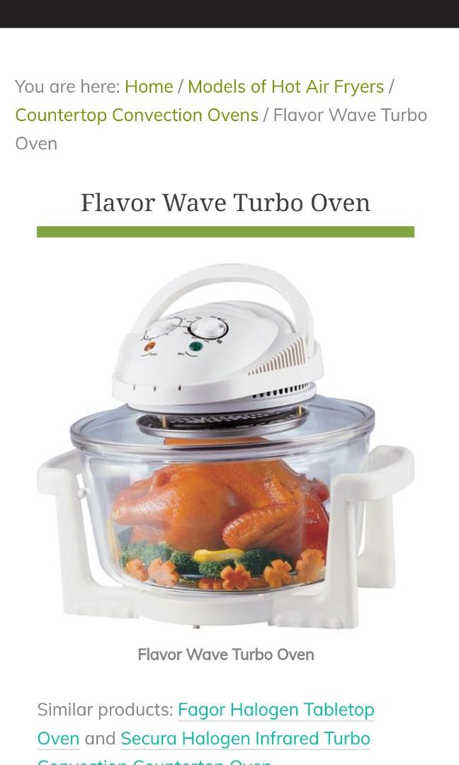 Flavorwave turbo oven, TV & Home Appliances, Kitchen Appliances, Ovens