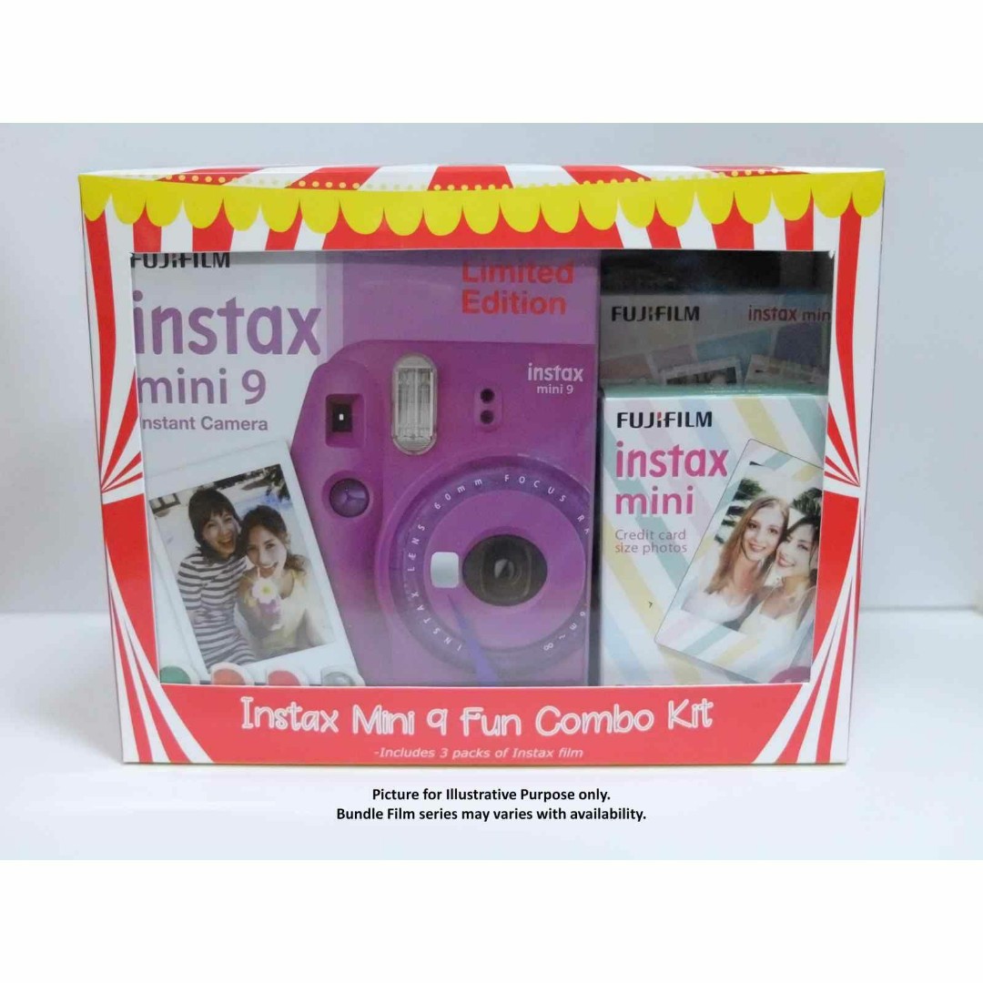 Fujifilm Instax Mini 9 Fun Combo Kit 3 Packs Of Films Included Photography Cameras Others On Carousell