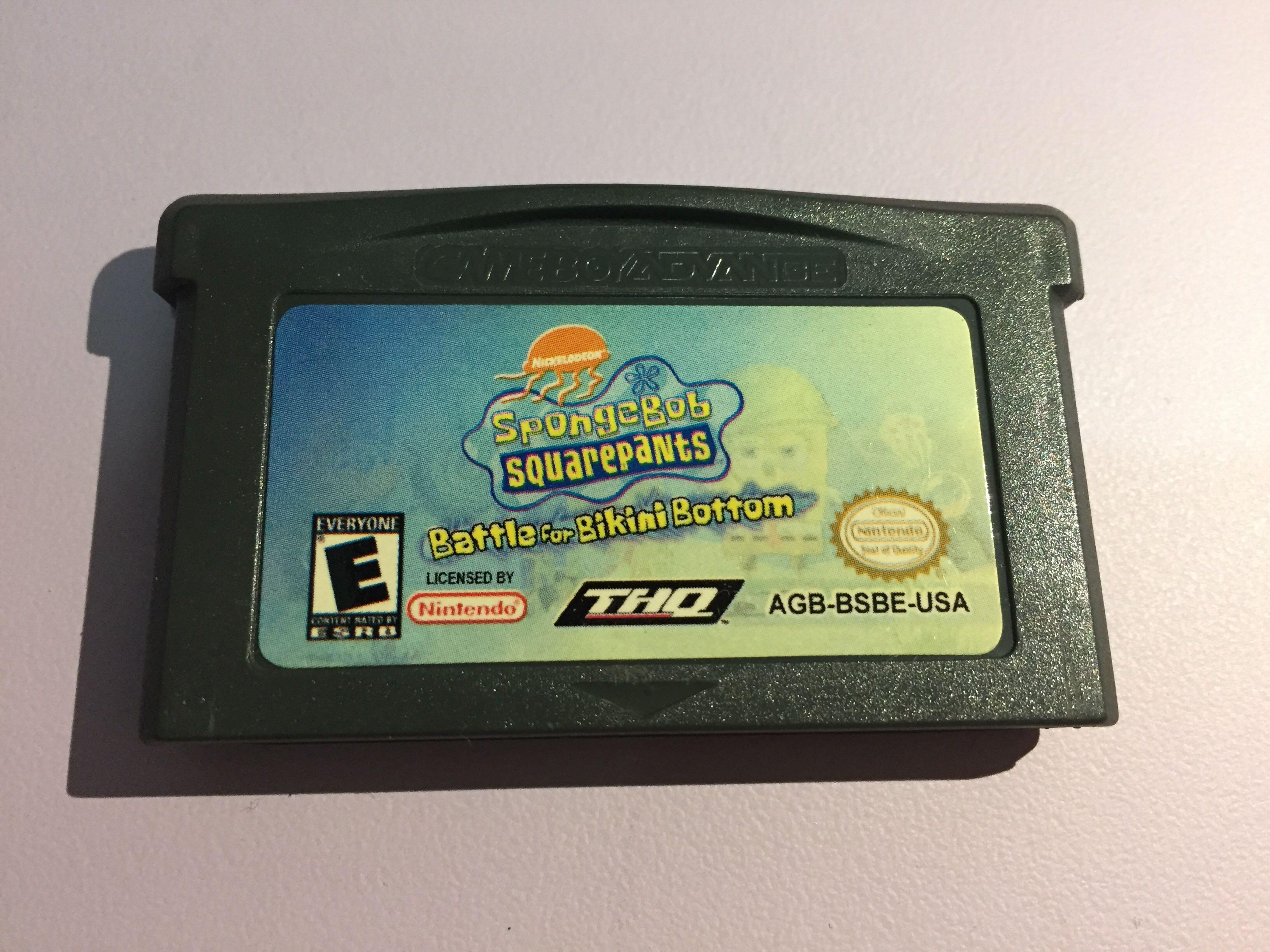 Gameboy Advance Spongebob Battle For Bikini Bottom Video Gaming