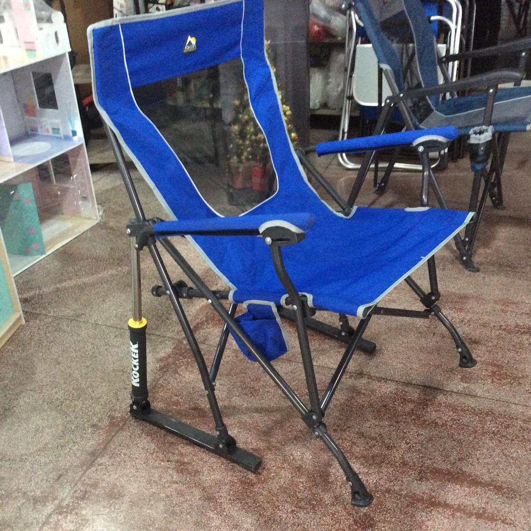 gci outdoor road trip rocker chair blue