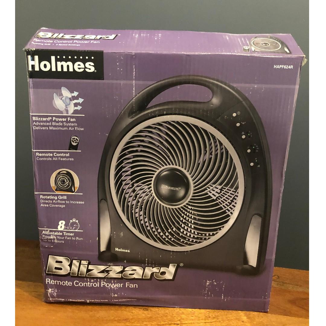 Holmes 12 Inch Blizzard Power Fan with Rotating Grill, Furniture & Home