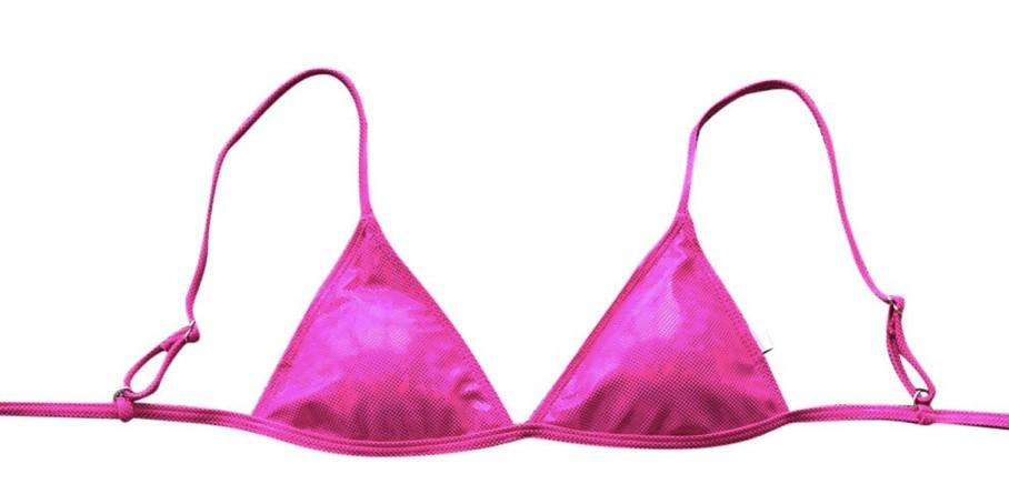 Hot Pink Neon Glitter Sexy Brazilian Bikini Swimwear Two Piece Womens Fashion Swimwear