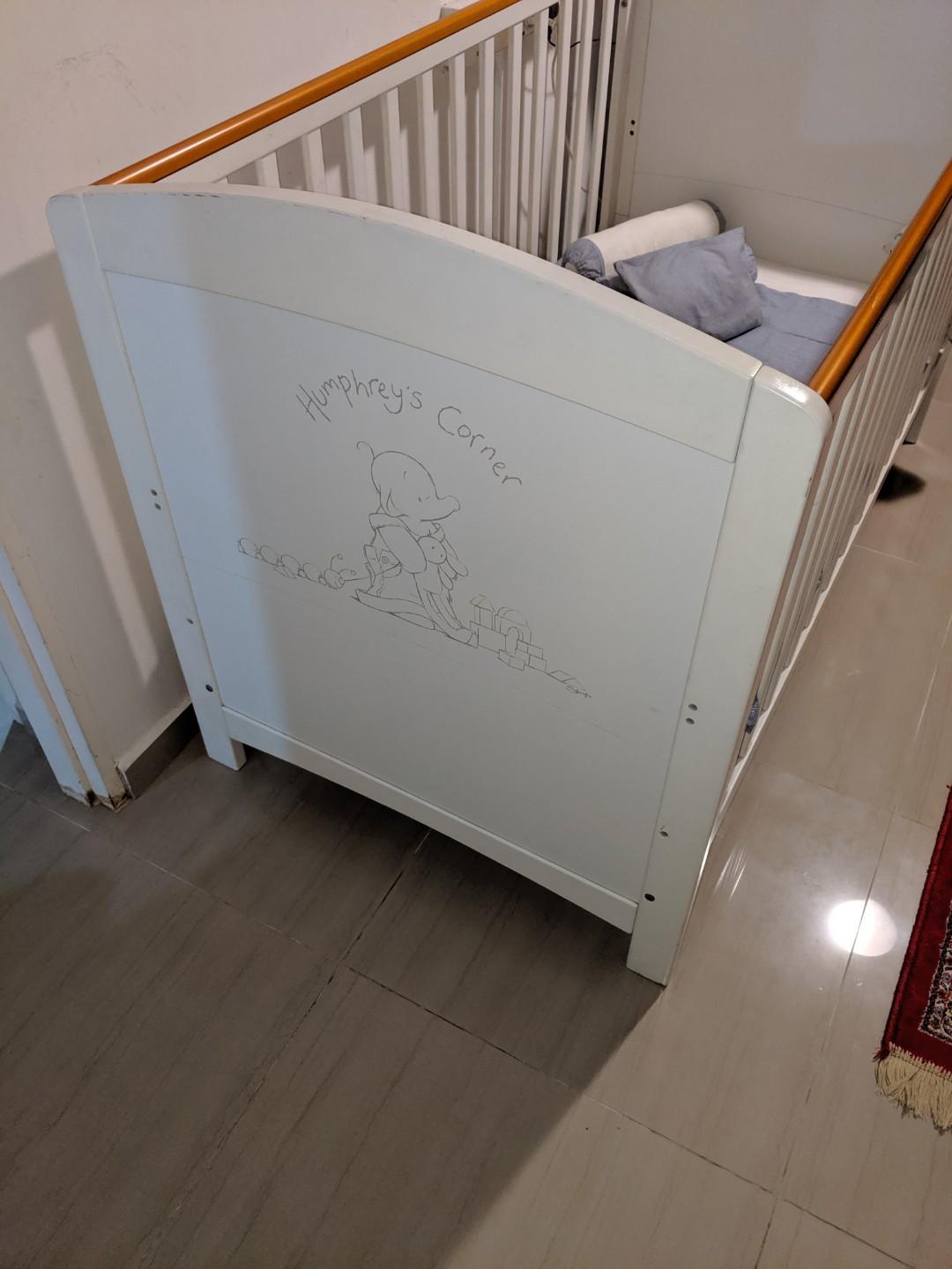 Mothercare humphrey's corner cot bed shop