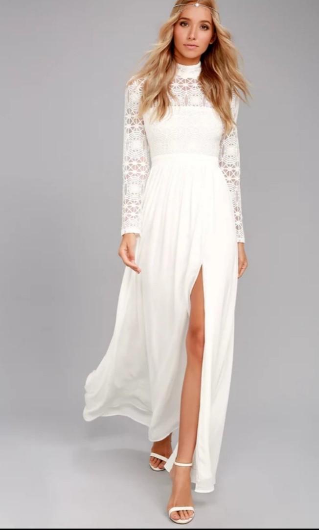 All white long dress Clearance