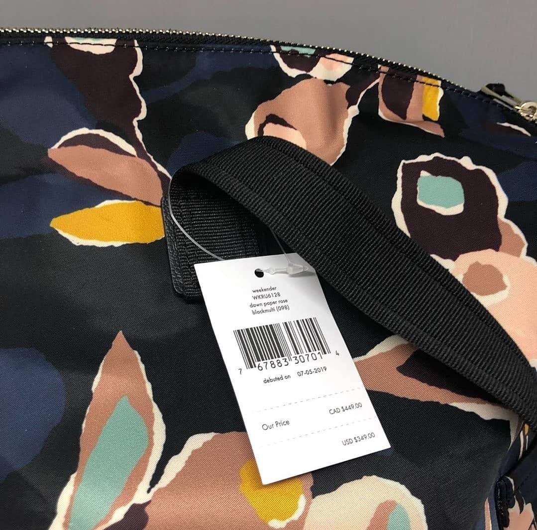 Kate Spade Dawn Weekender Paper Rose 51 34 Black Multi