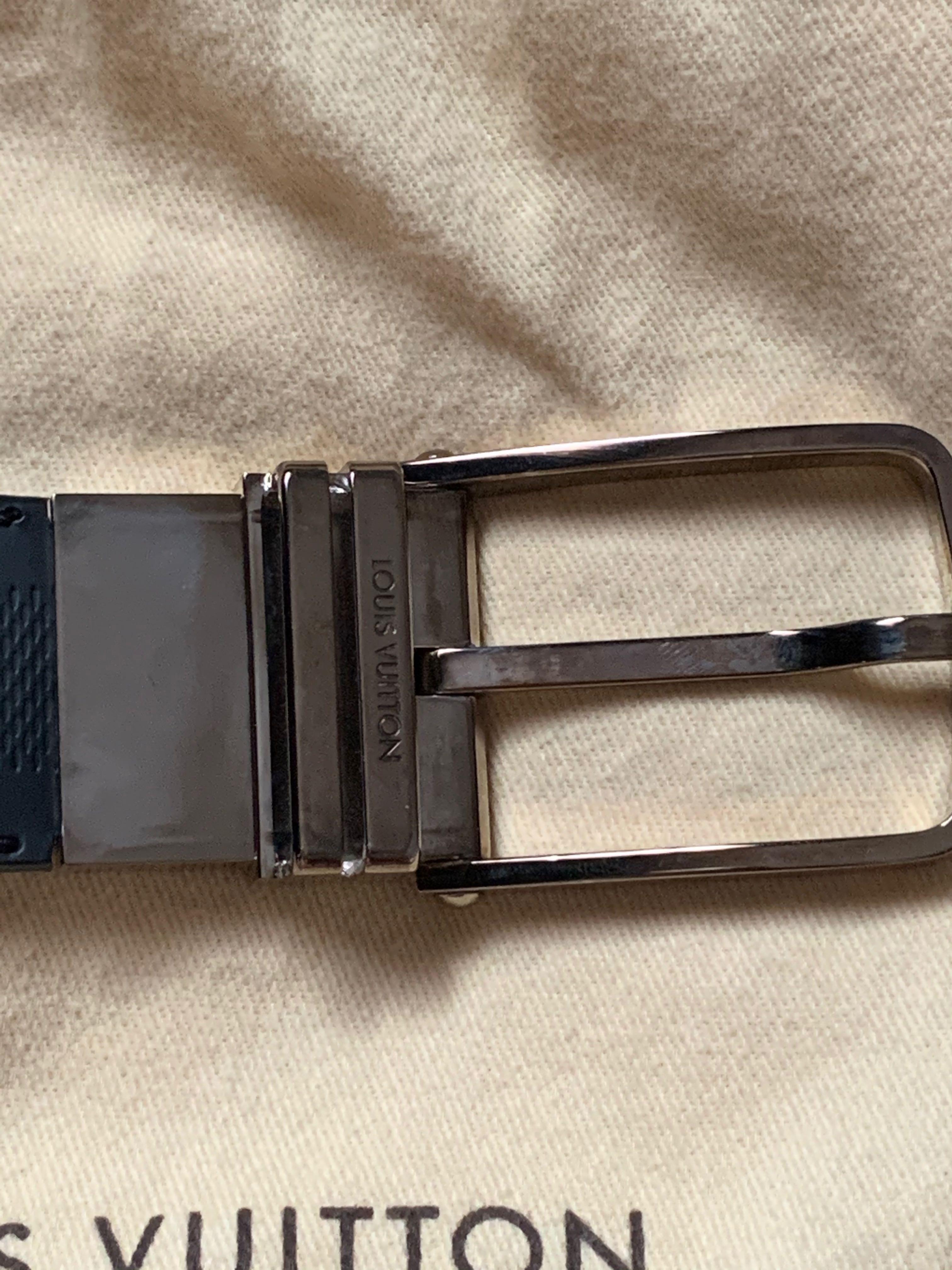 LOUIS VUITTON BOSTON REVERSIBLE BELT T95 M9674 IN BLACK CHECKERED