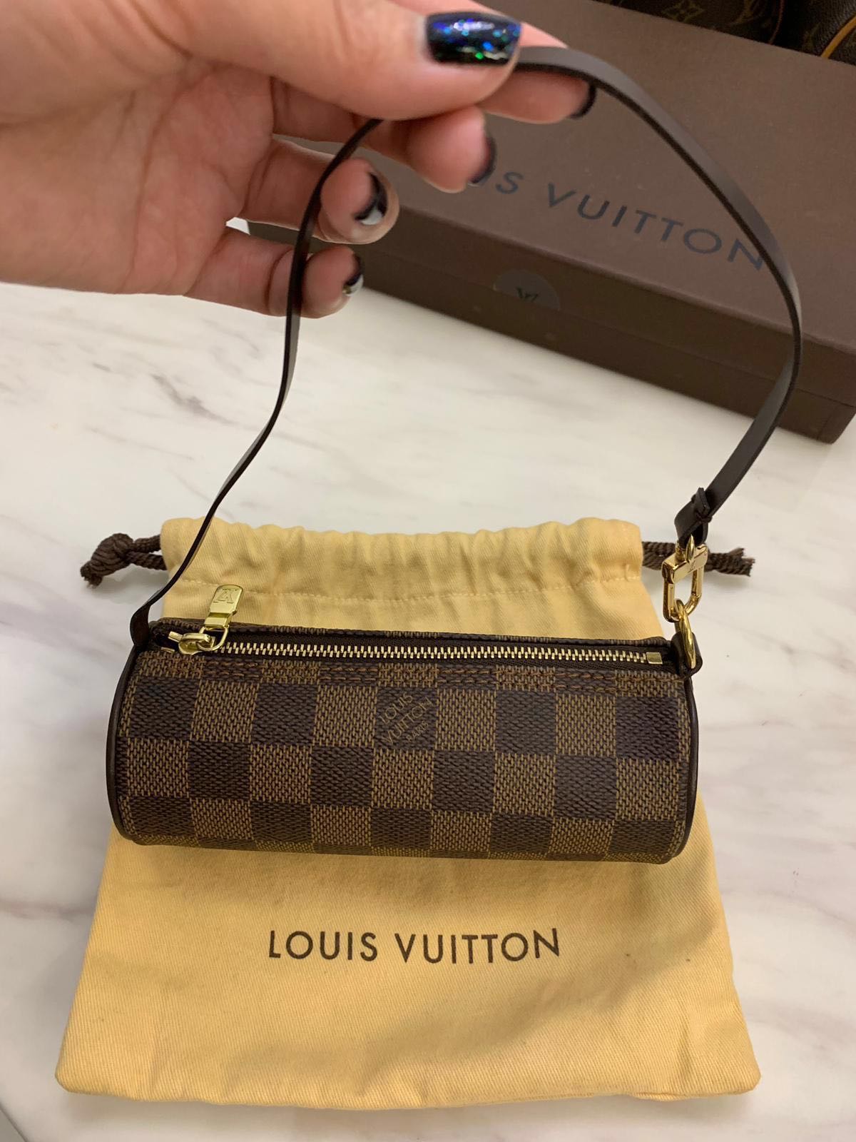 Louis Vuitton 1990-2000 Mini Papillon Damier Ebene Bag
