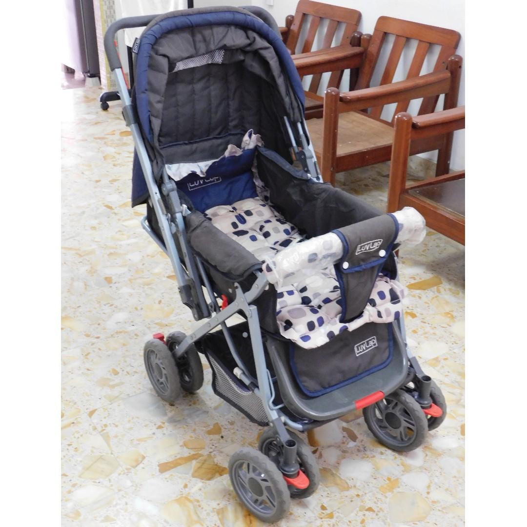 blue kids pram