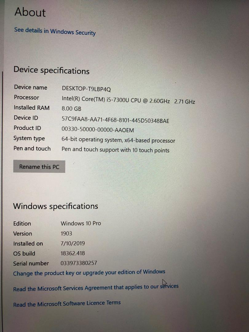 Mint Microsoft Surface Laptop Gen 1 Platinum I5 8gb 256gb Electronics Computers Laptops On Carousell