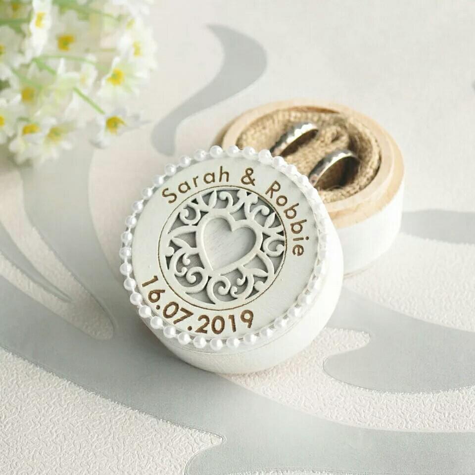 New Design Ring Box Personalized Rustic Wedding Wood Ring Holder Wedding Ring Bearer Box Design Craft Others On Carousell