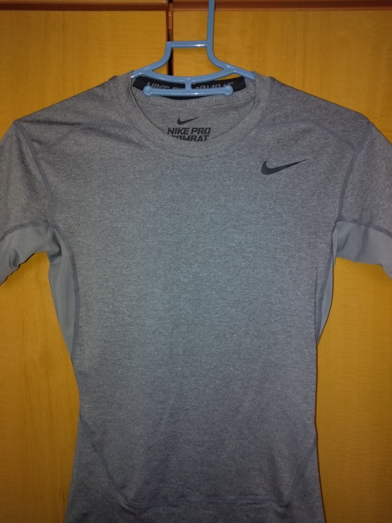 yellow nike compression shirt