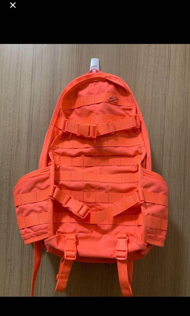 Nike Sb Backpack Neon Orange Men S Fashion Bags Wallets Backpacks On Carousell
