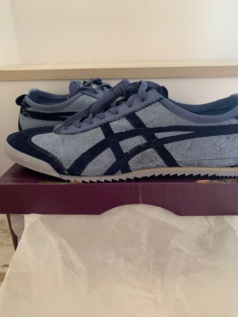 Onitsuka Tiger Mexico 66 Deluxe Blue Bell US 11.5 (Category: Sneakers) located in Singapore. Submitted by marsiwnl (Listing ID 257768091, Image 2). Description: BNDS never worn before Pig skin material ❗️ Bought for 400+,selling for 330 Your gain my loss Slightly negotiable Dm is key 😊.