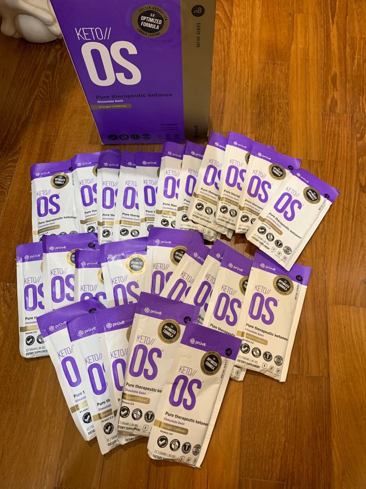 Pruvit Ketones Keto OS Chocolate Swirl Charged, Health & Nutrition