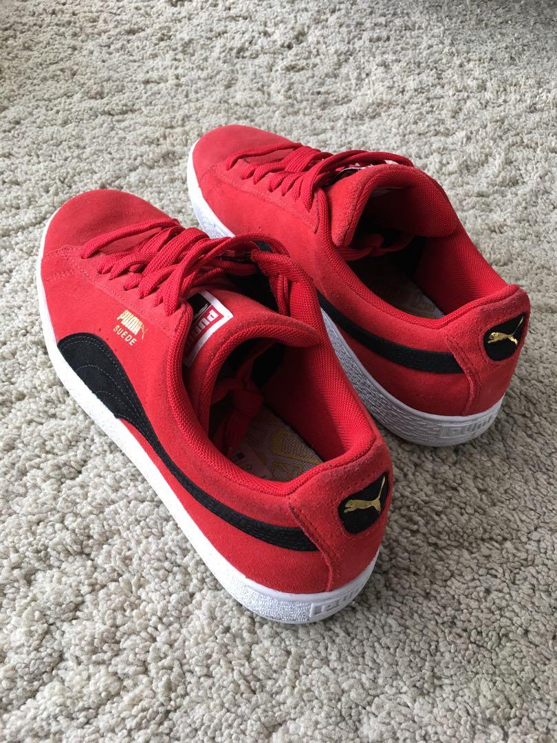 Puma suede ribbon red store