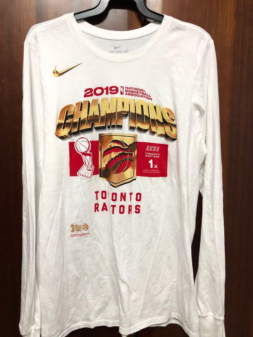 raptors nike men's 2019 nba champs locker room tee