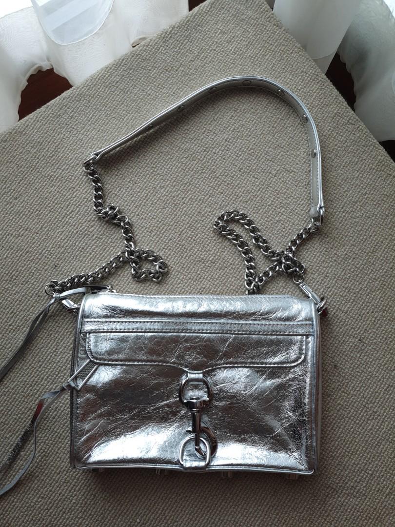 Rebecca minkoff silver top crossbody
