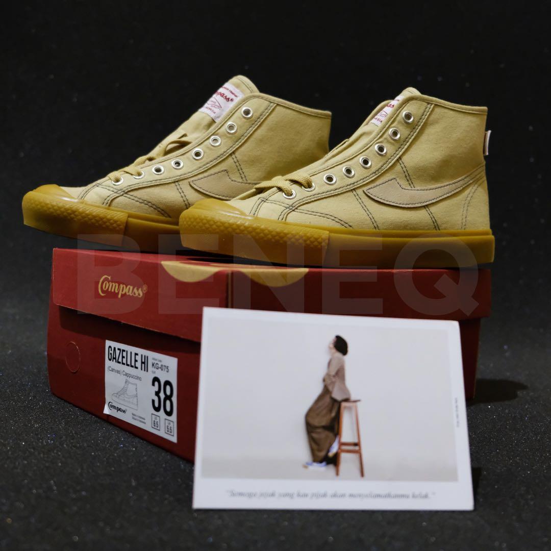 Sepatu Compass Gazelle Hi Cappuccino Fesyen Wanita Sepatu Di Carousell