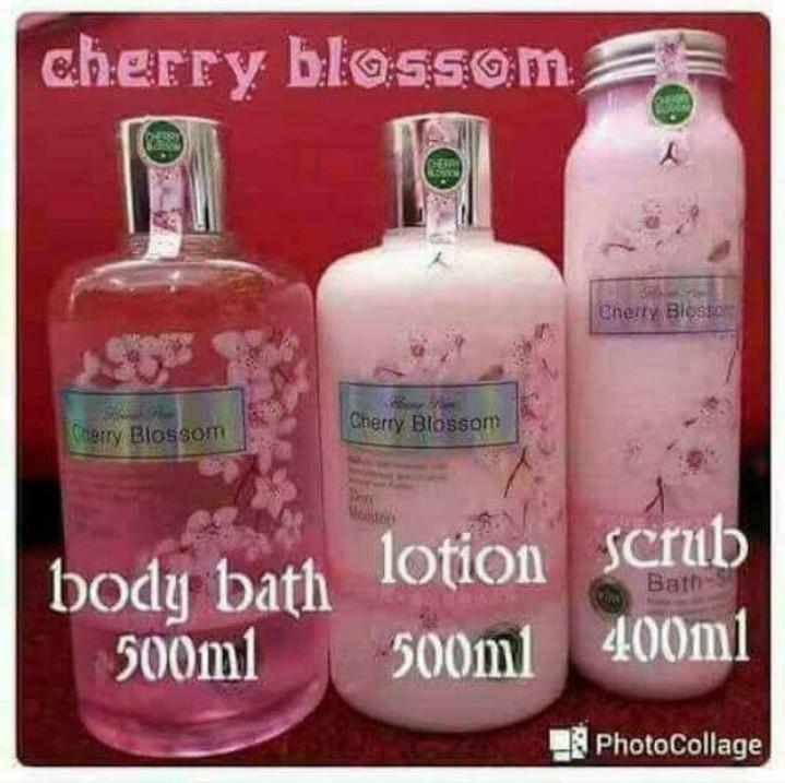 Set Mandian Cherry Blossom, Beauty & Personal Care, Bath & Body, Bath