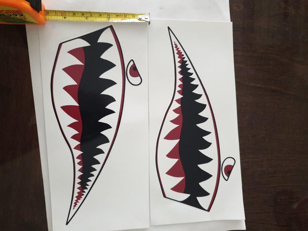 bike shark sticker