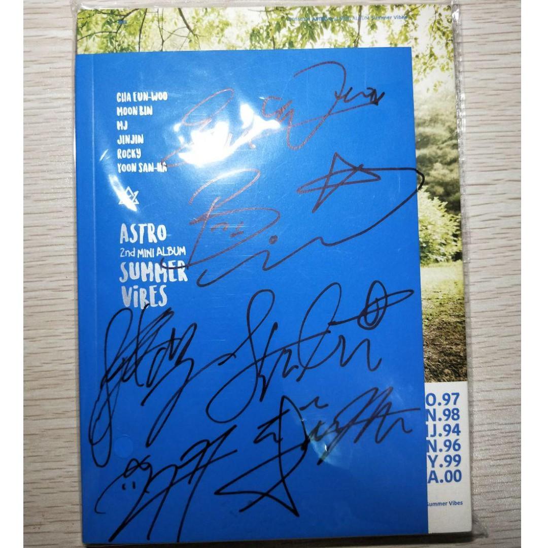 Astro Summer Vibes 2nd Mini Album Signed Autographed All Member KPOP Authentic 