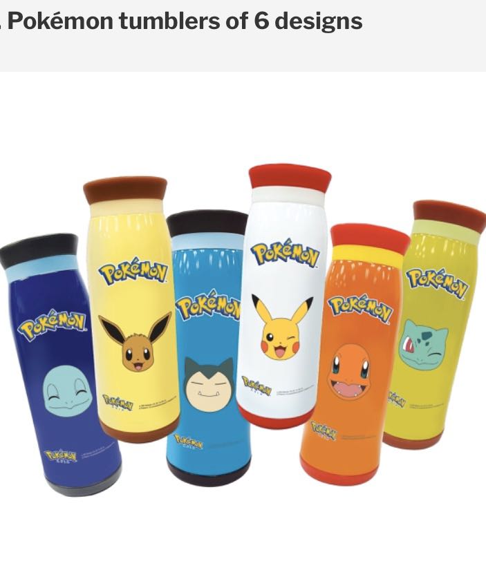 Six lovely patterns Pokemon Thermos water bottle 18.5cm x 7cm x 7cm, TV